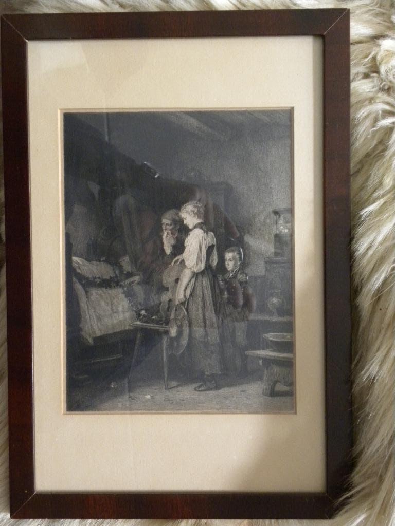 Antieke ets van Friedrich Leonhard Meyer, Dagelijks leven, 1800 - 1899, Ets, 23 cm
