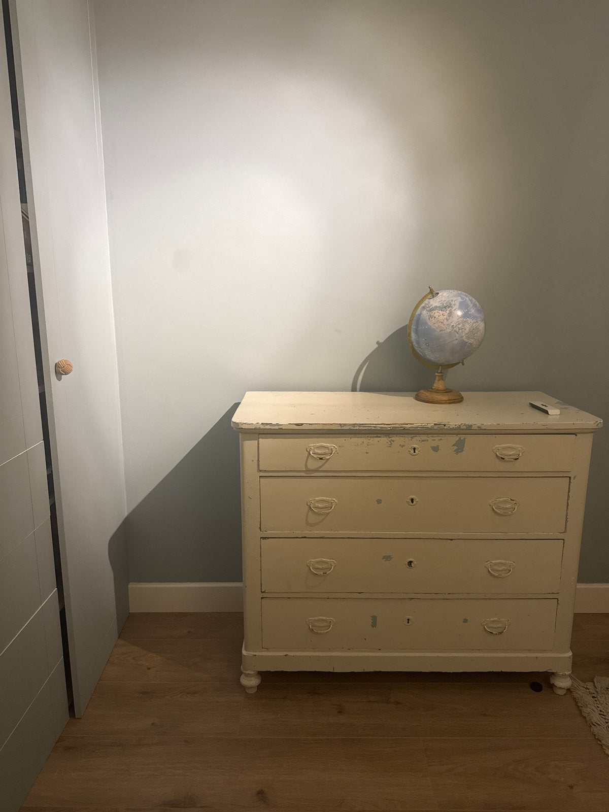 Antieke ladekast  commode frans brocante wit met 4 lades, Ophalen