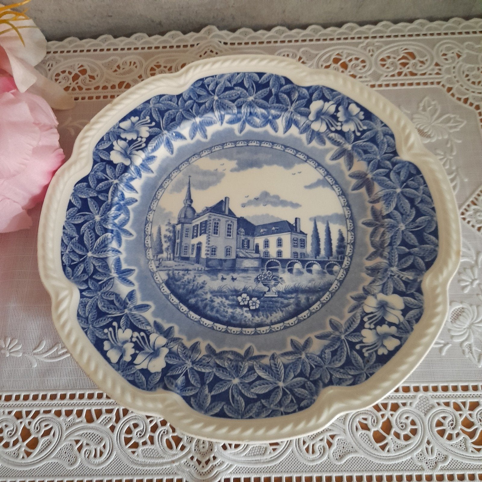 Gaaf Bord Petrus Regout Maastricht Kasteel Meersenhoven, Antiek en Kunst, Antiek | Servies los, Ophalen of Verzenden