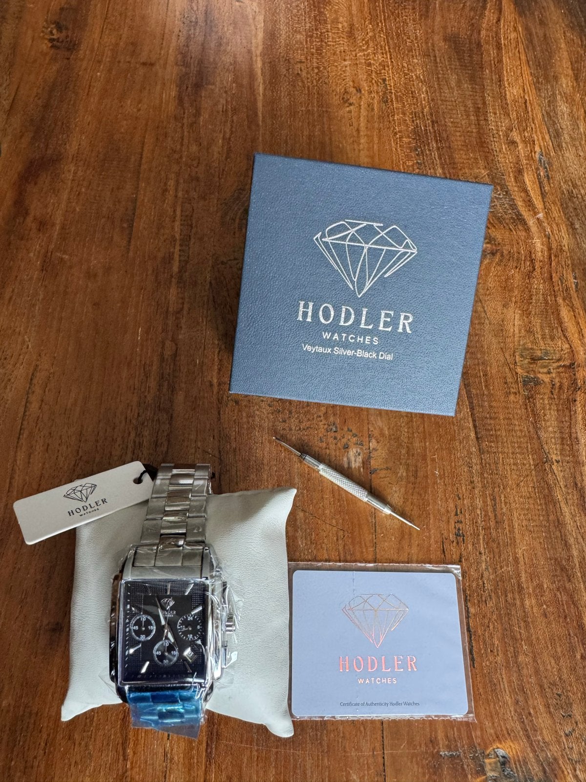 Hodler Horloge Veytaux Silver-Black Dial - Nieuw in doos, Sieraden, Tassen en Uiterlijk, Horloges | Heren, Overige merken, Staal