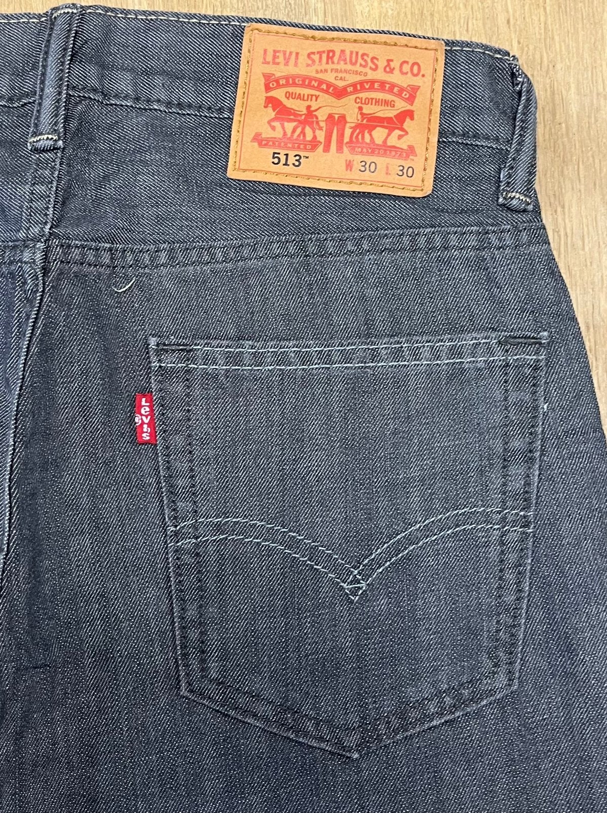 Levi’s 513 slim straight jeans grijs - Maat W30 L30, Ophalen of Verzenden, Zo goed als nieuw, Grijs, W32 (confectie 46) of kleiner
