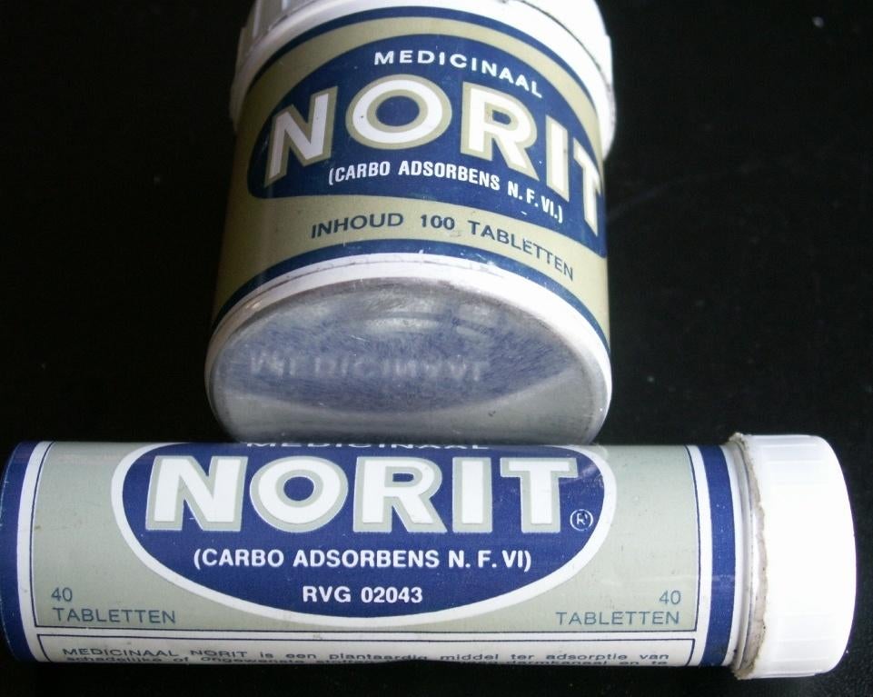 2 verschillende Norit oude blikken verpakkingen blik, Verzamelen, Ophalen of Verzenden, Zo goed als nieuw, Overige
