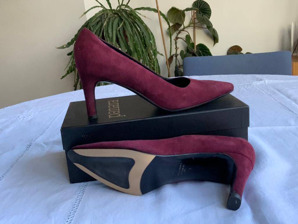 Panara pump 41 nieuw, bordeaux suede, Pumps, Overige kleuren, Panara, Nieuw