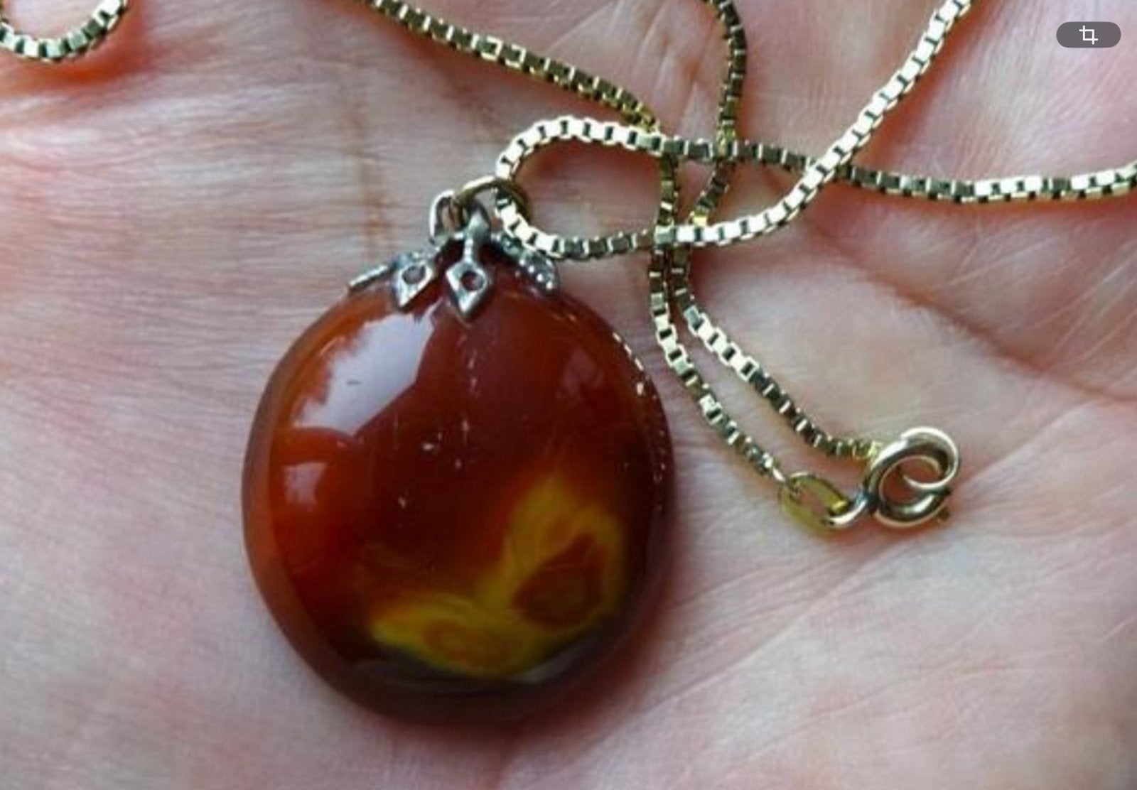Prachtige vintage zilveren Kettinghanger met  Carneool, Sieraden, Tassen en Uiterlijk, Verzenden, Zo goed als nieuw, Zilver, Overige kleuren