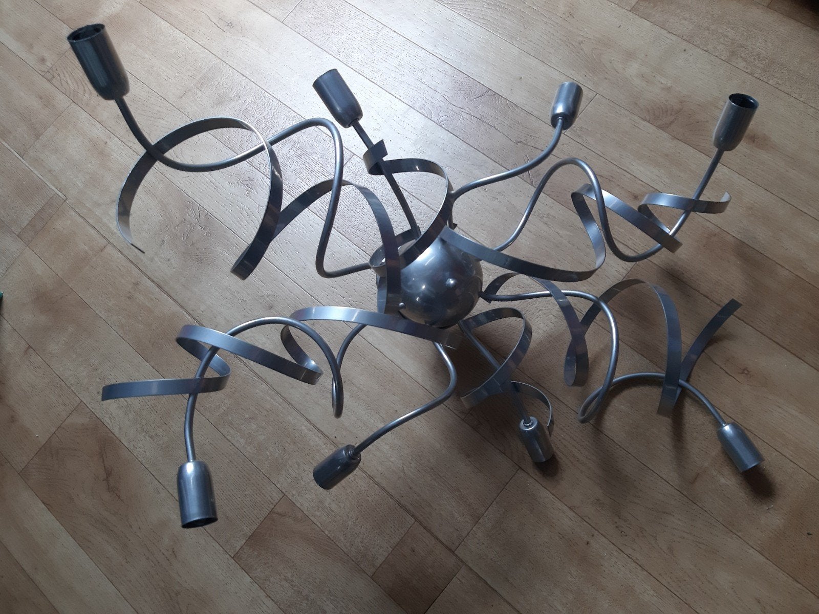 Hanglamp modern zilverkleur metaal, Ophalen, Metaal