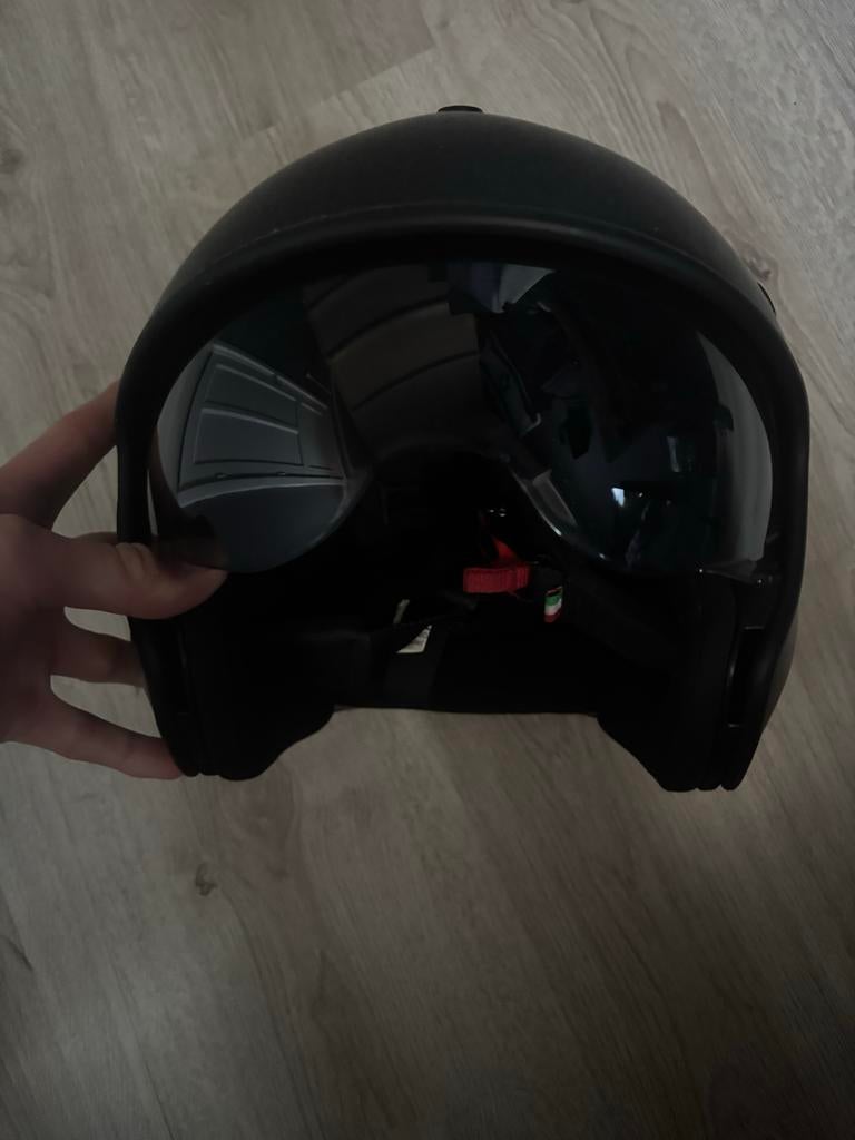 Vito Helmets Mat Zwarte Jethelm - Zo goed als nieuw, Fietsen en Brommers, Brommerhelmen, Zo goed als nieuw, Large, Ophalen of Verzenden