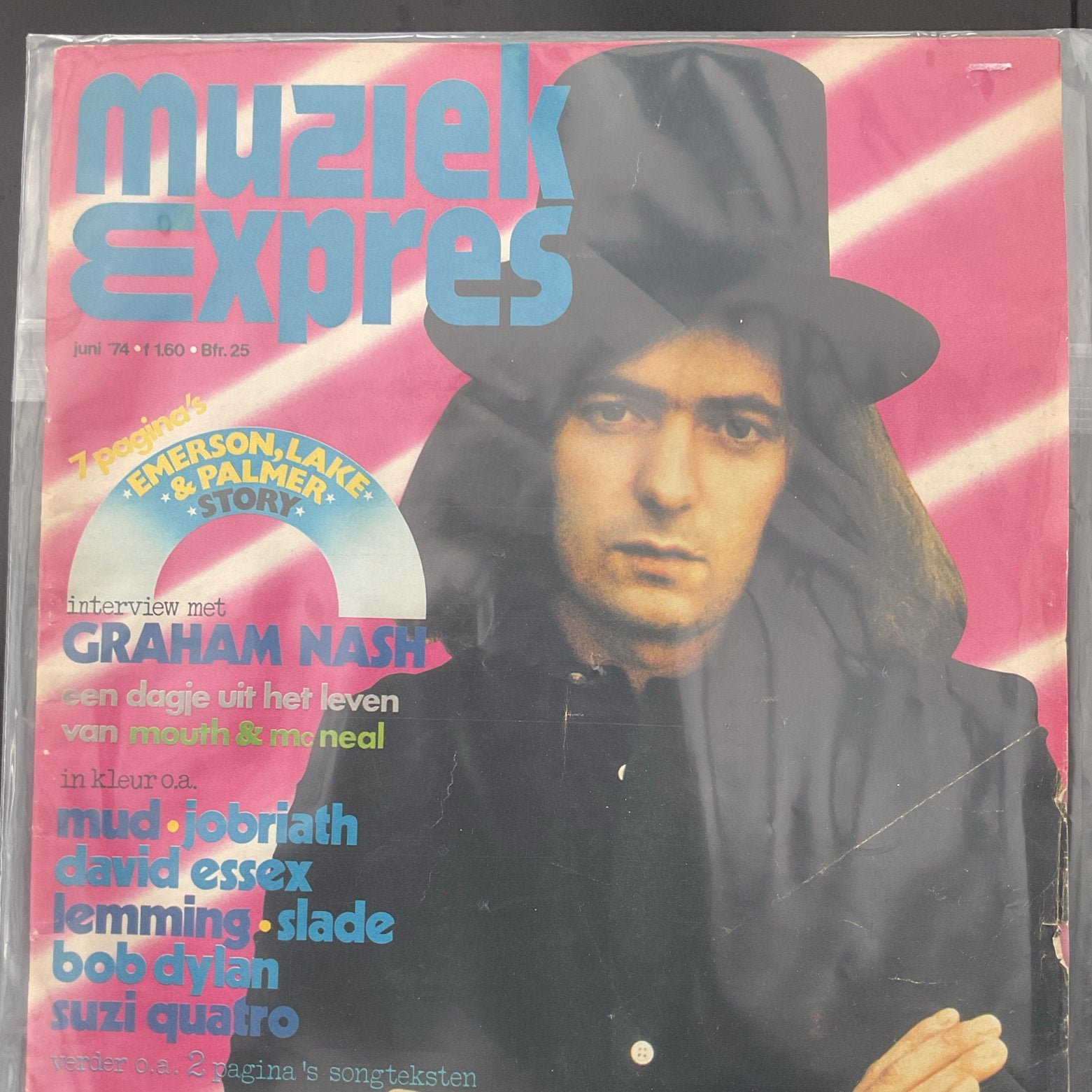 Muziek Expres Juni 1974 - Graham Nash, Emerson Lake & Palmer, Verzenden, Gelezen, Artiest