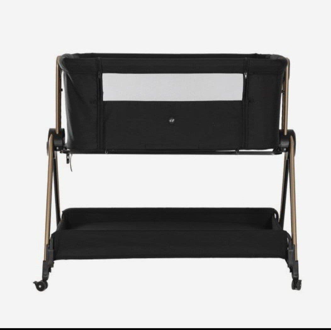 Co-sleeper/Reisbedje - Zwart met houtlook frame verstelbaar, Kinderen en Baby's, Babywiegjes en Ledikanten, Ophalen, Zo goed als nieuw