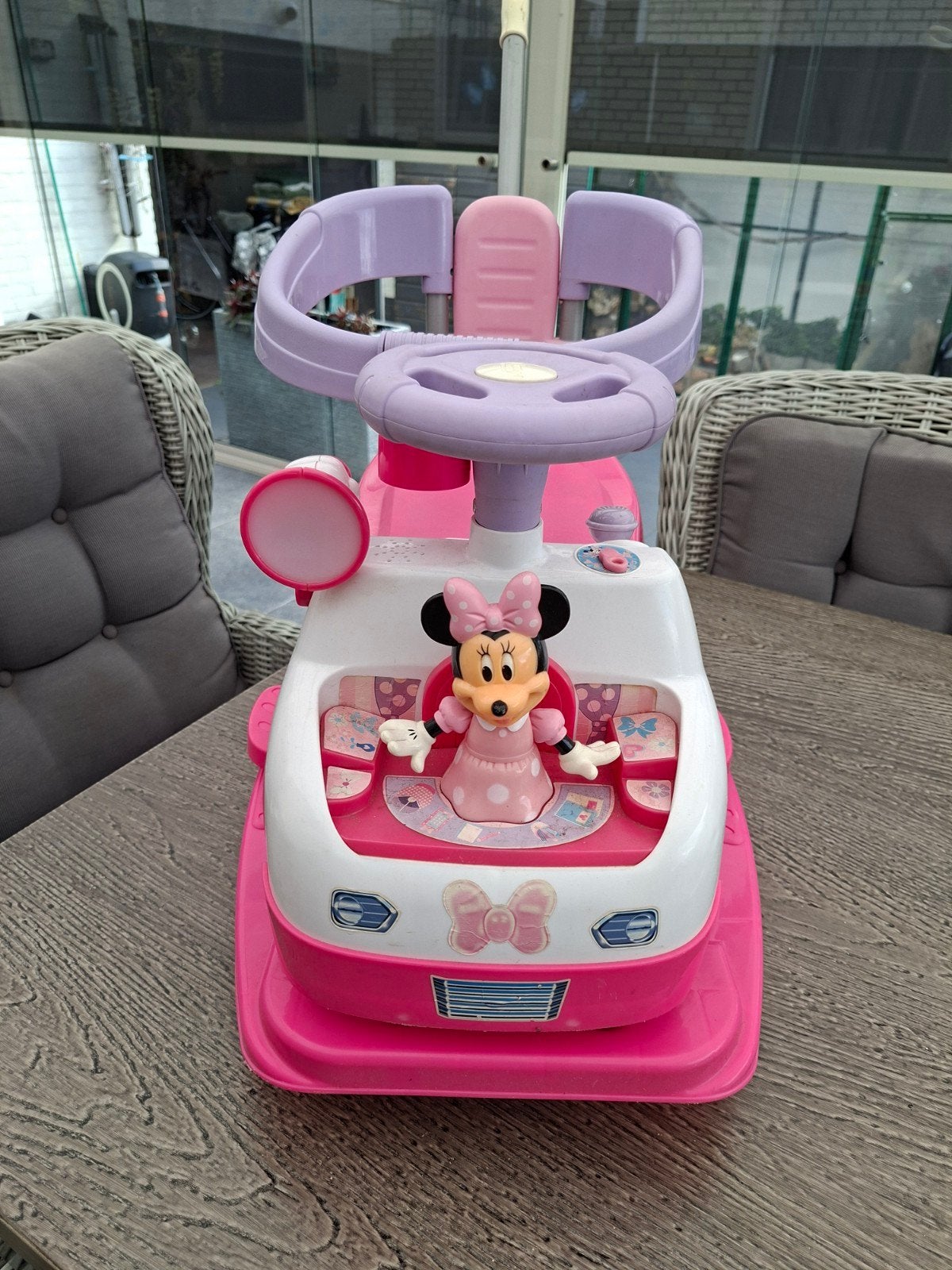 Minnie mouse loop/duw auto, Ophalen of Verzenden, Zo goed als nieuw