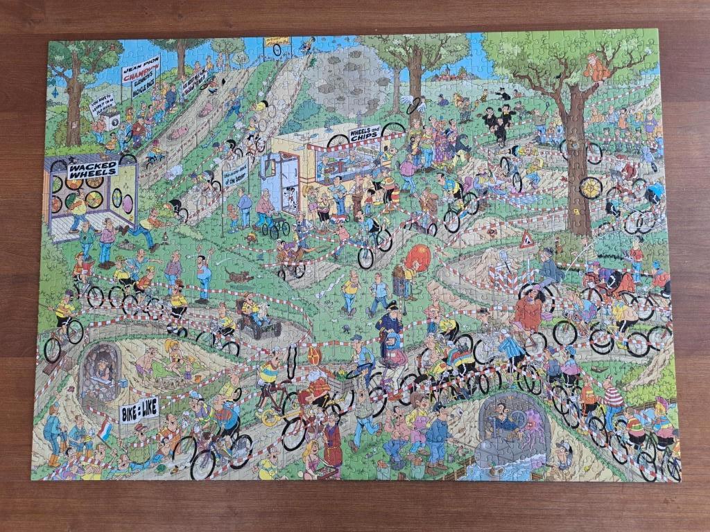Puzzel 1000 stukjes WK veldrijden, Ophalen of Verzenden, 500 t/m 1500 stukjes, Zo goed als nieuw, Legpuzzel