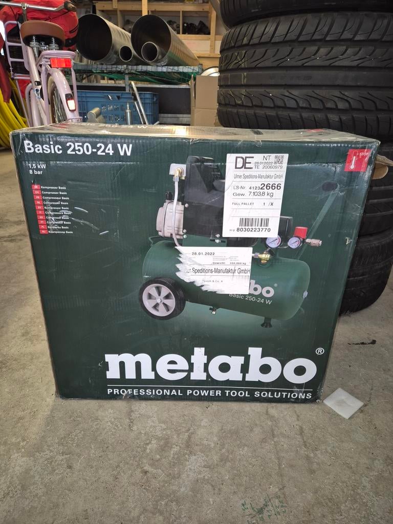Metabo kompressor, Doe-het-zelf en Verbouw, Minder dan 25 liter, Ophalen, Nieuw, Minder dan 200 liter/min