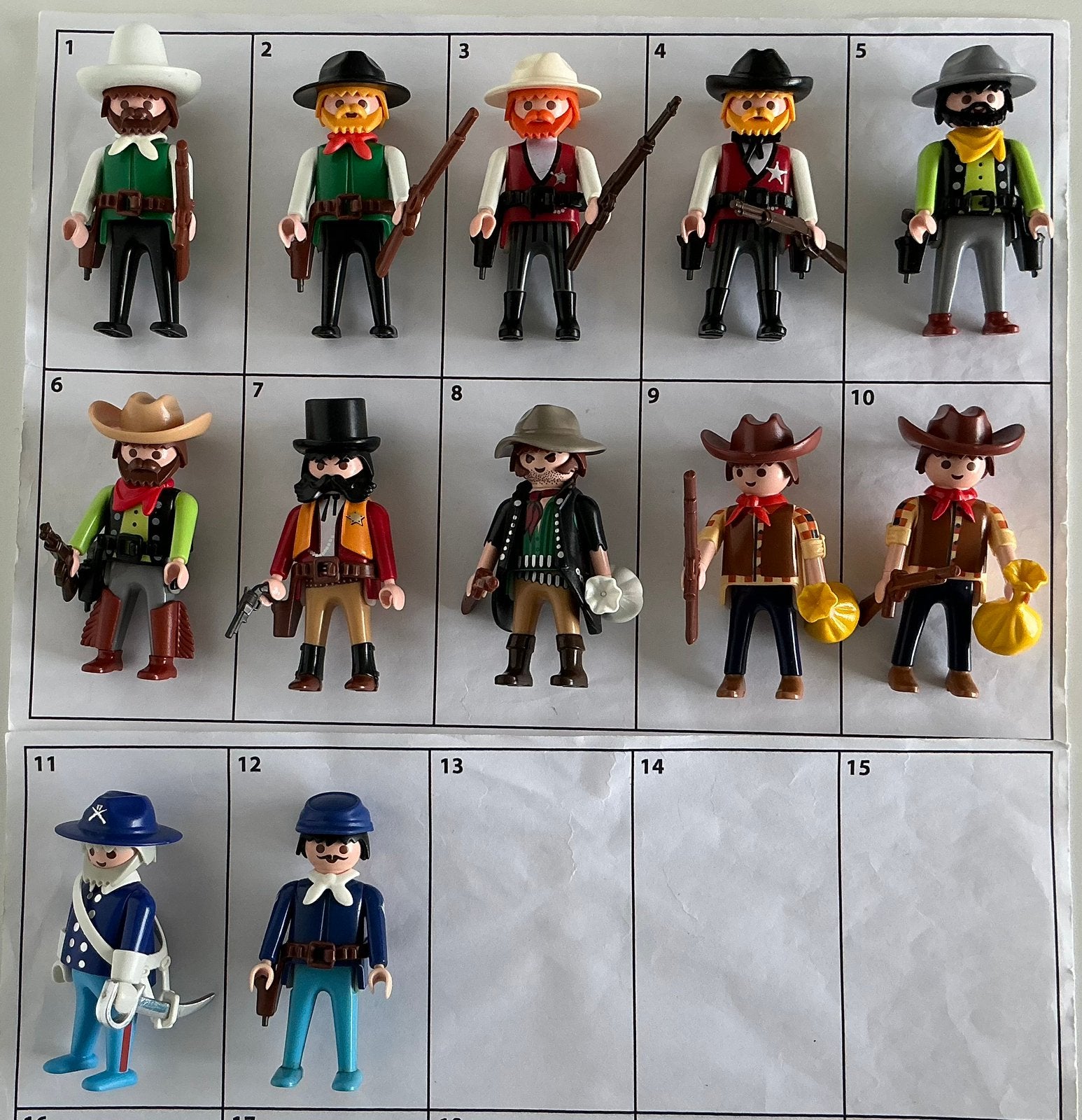 Playmobil cowboy’s en soldaten, Ophalen of Verzenden, Gebruikt, Losse onderdelen, Figuren