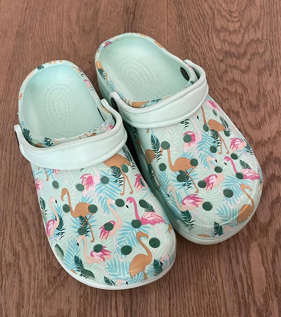 Clogs dames flamingo maat 36 klompen, Ophalen of Verzenden, Zo goed als nieuw, Sneakers of Gympen
