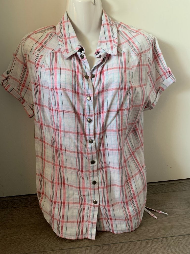 Leuke Y-Lana dames blouse maat 42(nr.8 DM11), Ophalen of Verzenden, Gedragen, Maat 42/44 (L), Meerkleurig