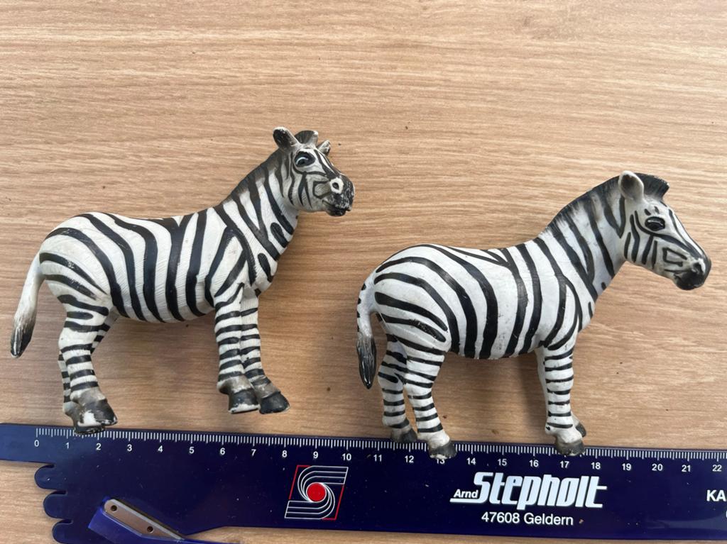 2 Schleich zebra's - Speelfiguren, Ophalen of Verzenden, Gebruikt