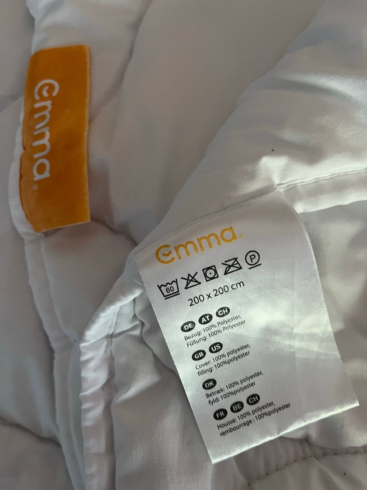 Emma Dekbed 200x200 cm - Zo goed als nieuw, Ophalen, Wit, Overige merken, Polyester