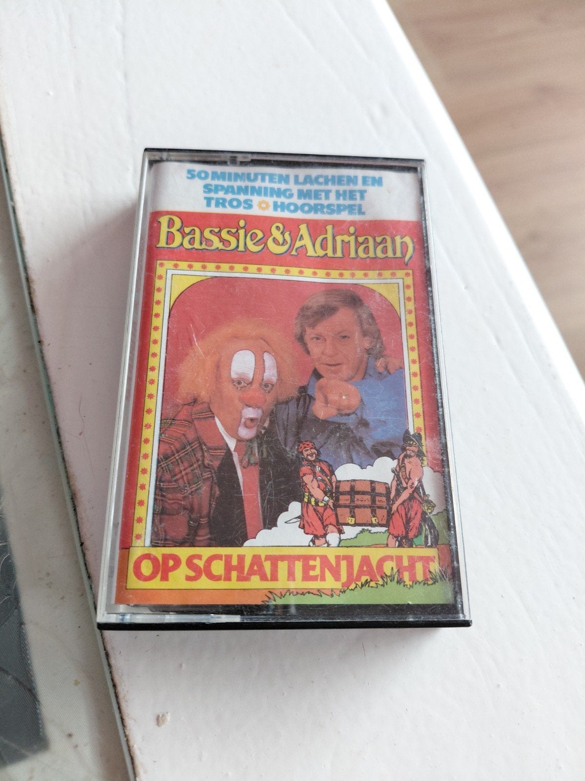 Bassie en Adriaan op Schattenjacht cassettebandje. 1985., Cd's en Dvd's, Gebruikt, Kinderen en Jeugd, 1 bandje, Ophalen of Verzenden