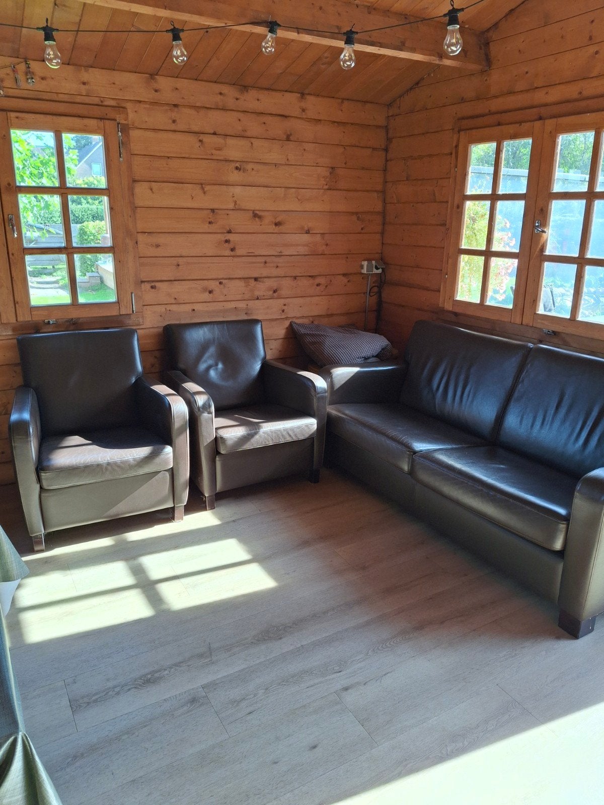 2,5 zit bank  en 2 stoelen, Ophalen, Gebruikt, Overige maten, Rechte bank