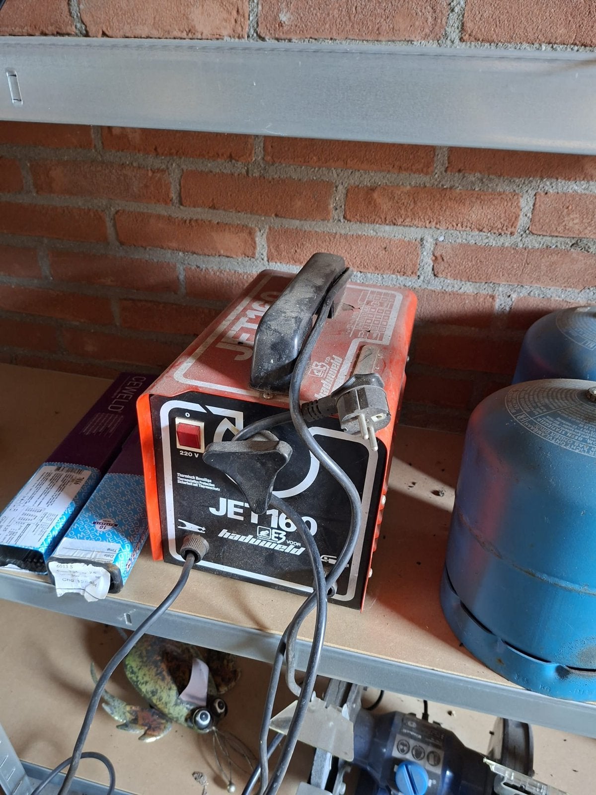 Lasapparaat Baduveld Jet 160 en lashelm, Ophalen, Gebruikt, Minder dan 150 ampère, Elektroden