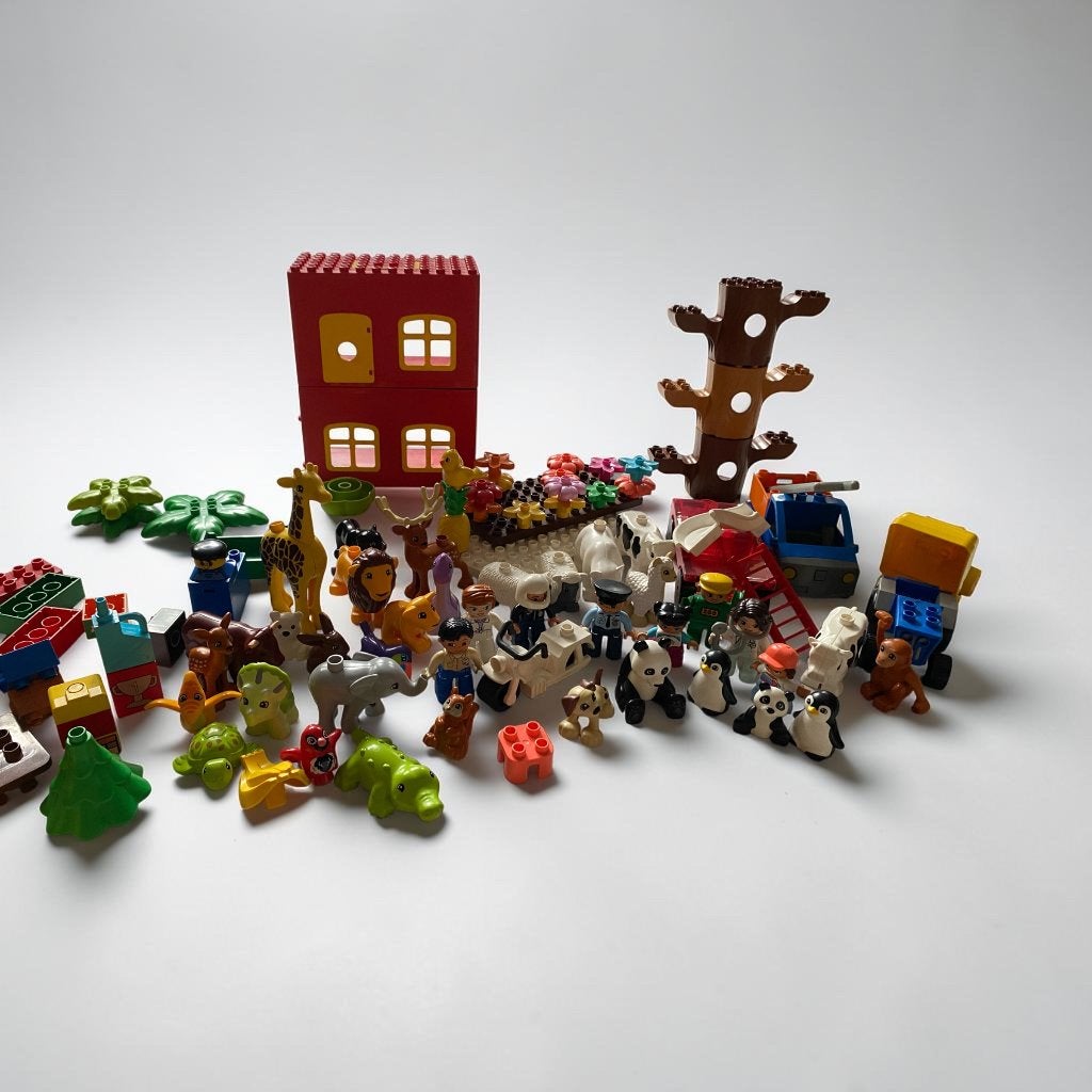 LEGO Duplo grote partij dieren figuren voertuigen + blokken, Kinderen en Baby's, Speelgoed | Duplo en Lego, Gebruikt, Overige typen