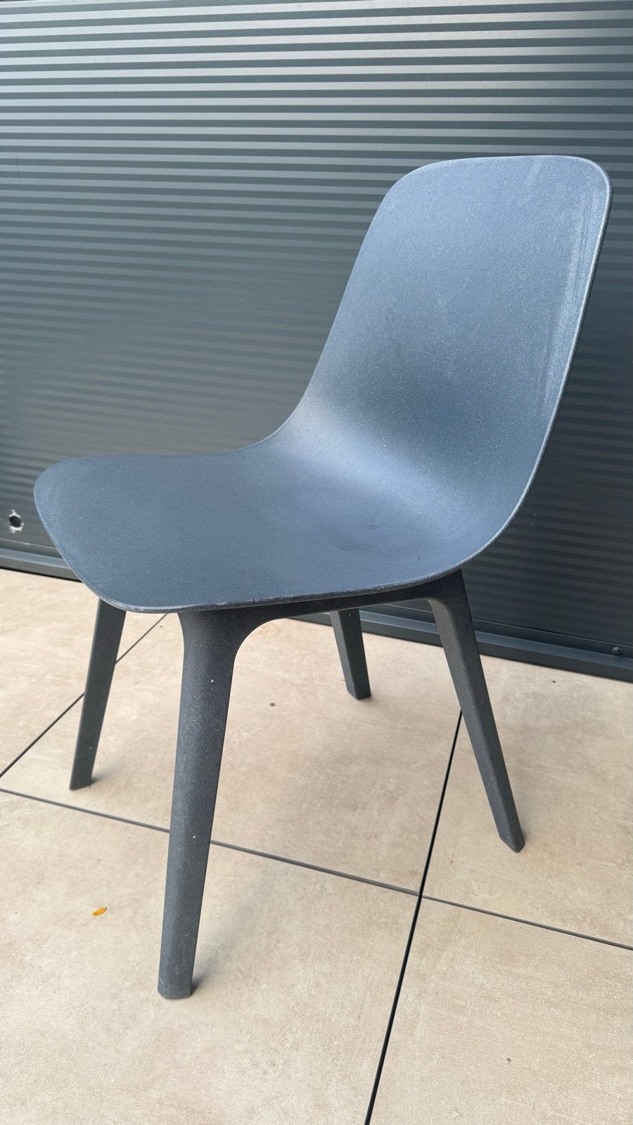 IKEA stoel udger blauw, Kunststof, Gebruikt, Blauw, Ophalen of Verzenden