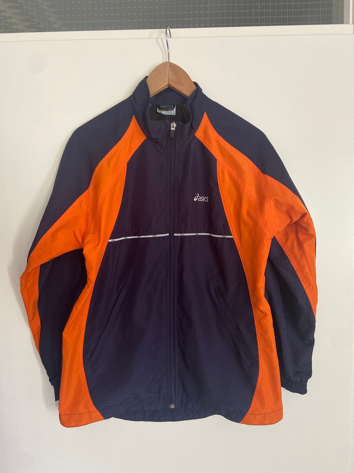 Vintage 90s Asics Windbreaker Maat S, Meerkleurig, Wandelen of Outdoor, Ophalen of Verzenden, Gedragen