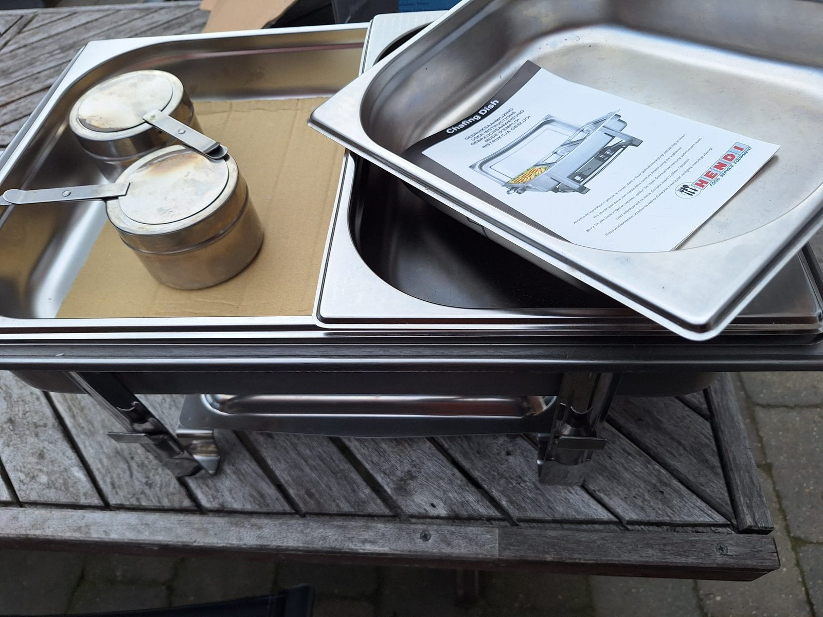 Chafing dish 2 stuks, Ophalen, Gebruikt