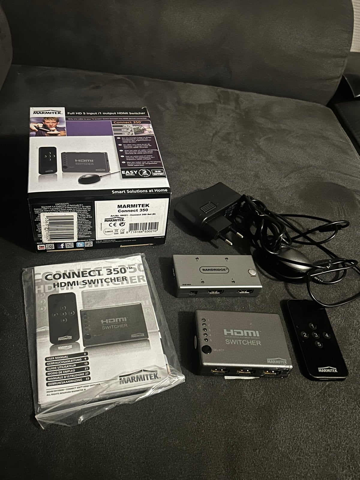 Marmitek Connect 350 HDMI Switcher, Ophalen of Verzenden, Gebruikt, Minder dan 2 meter, HDMI-kabel
