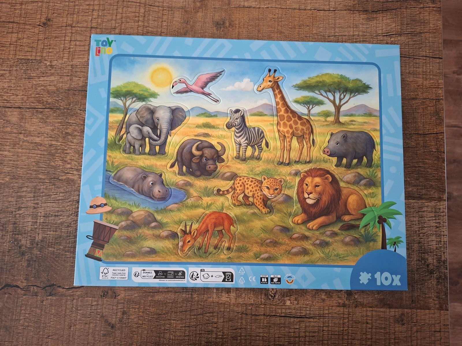 Jungle dieren puzzel, Ophalen, Zo goed als nieuw