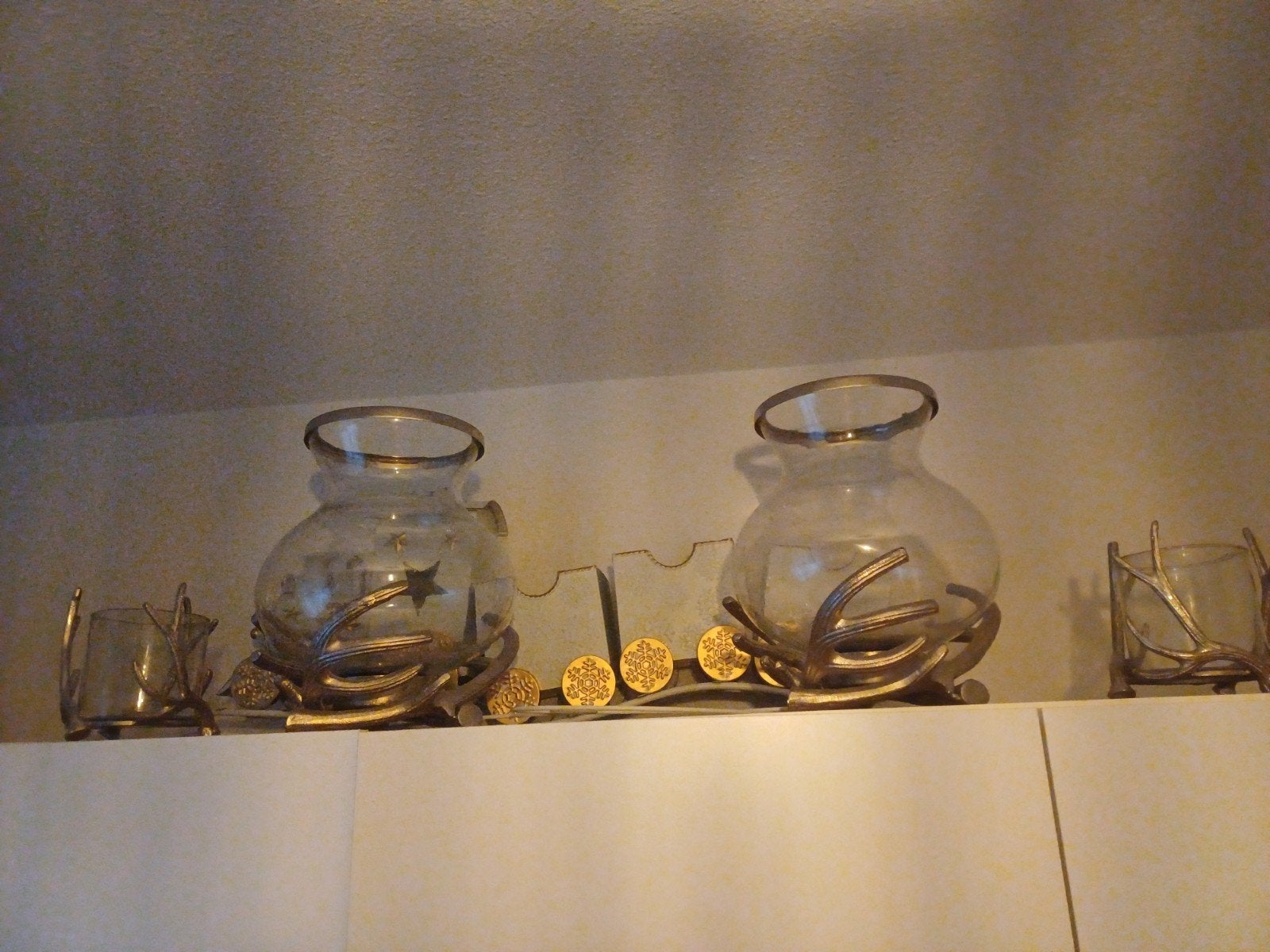 glazen windlichten, Ophalen
