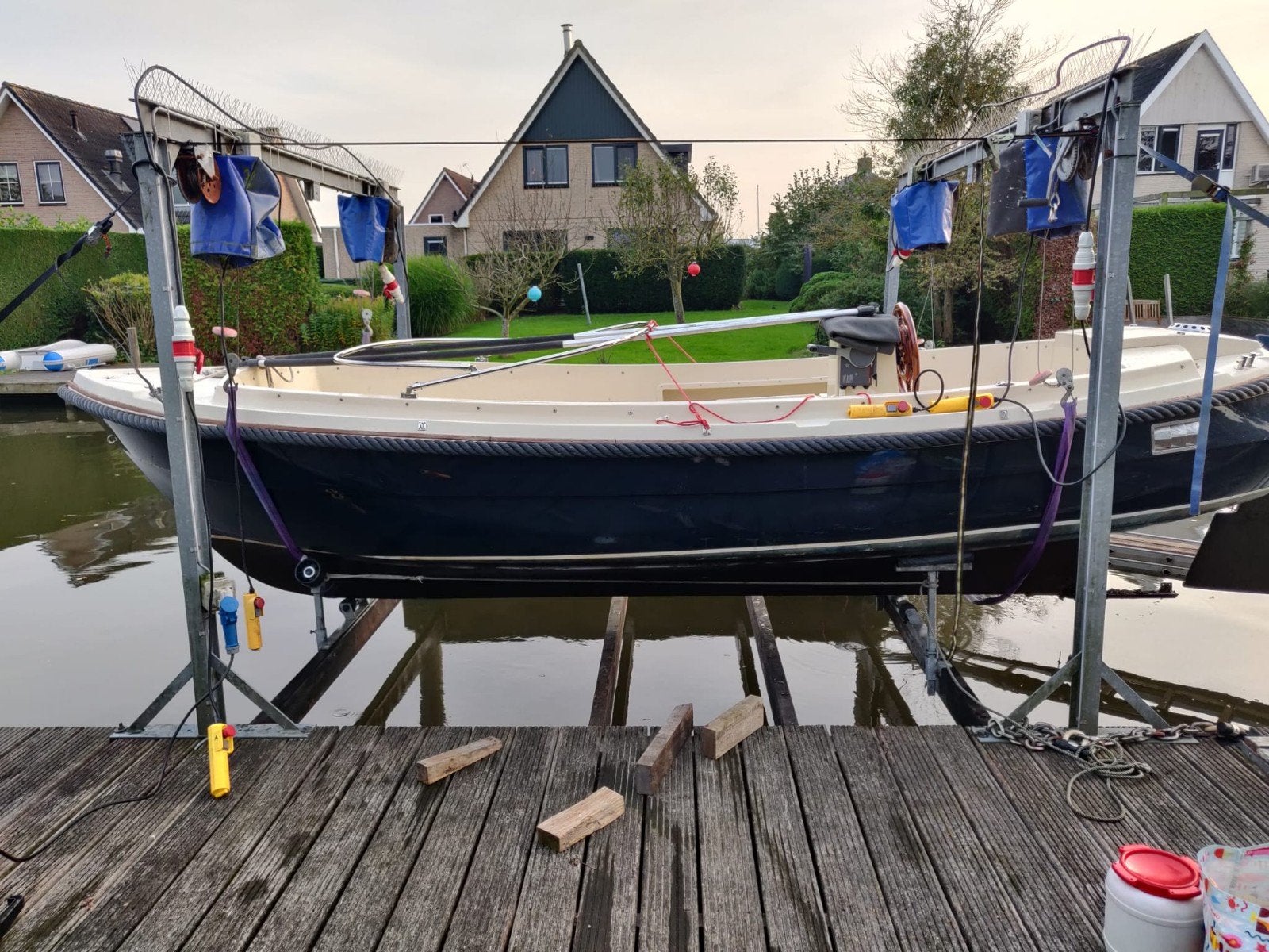Hijs-installatie voor zeilboot of sloep, Watersport en Boten, Ophalen, Gebruikt