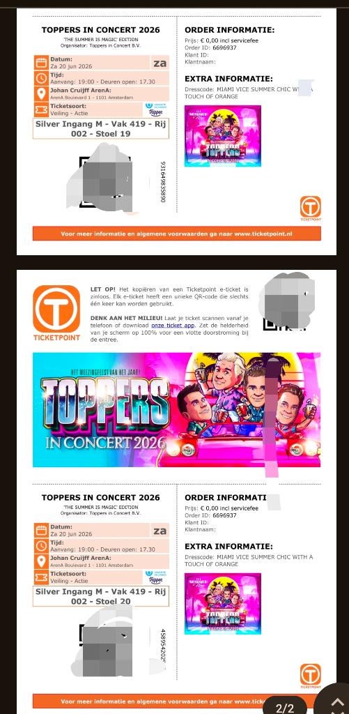 Toppers 20 juni 2026, Twee personen, Juni