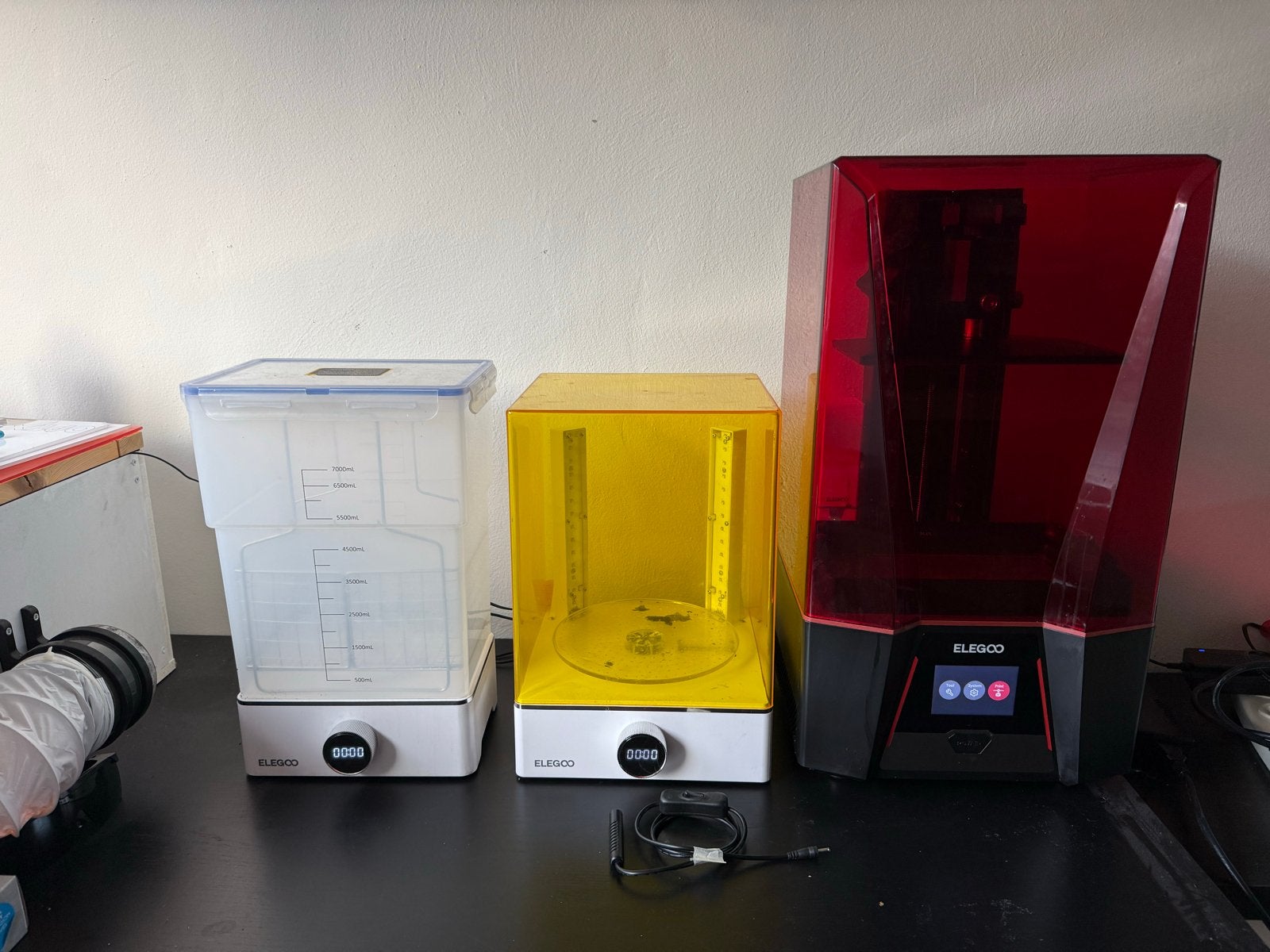 Elegoo Saturn 2 & Mercury XS met accessoires, Computers en Software, 3D Printers, Ophalen, Gebruikt, Resin/Hars