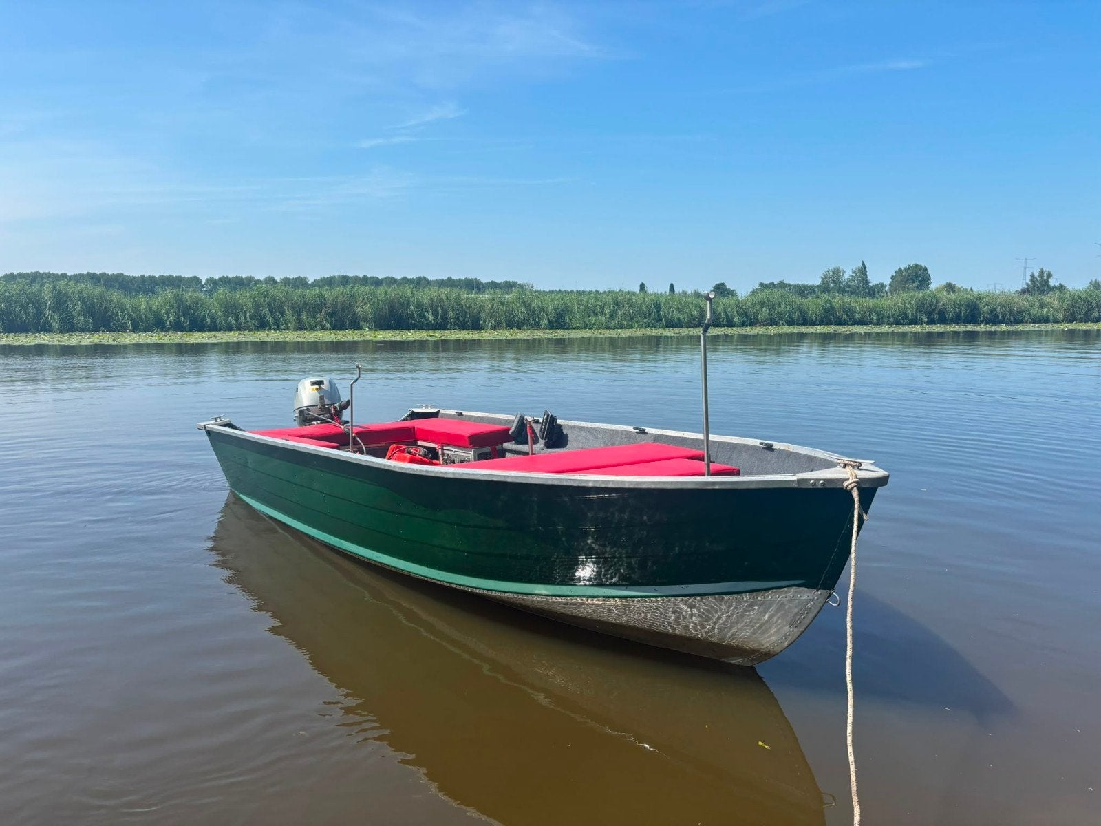 Aluminium visboot Honda 20 pk 4 takt trailer complete set, Watersport en Boten, Ophalen, Quicksilver, Aluminium, Buitenboordmotor