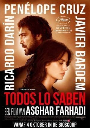 TODOS   LO   SABEN      filmposter., Rechthoekig Staand, Verzenden, Nieuw, A1 t/m A3