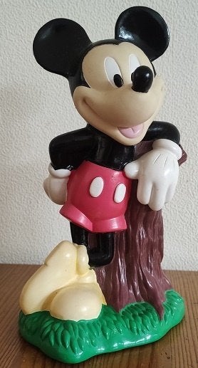 spaarpot Mickey Mouse bij boomstam, Ophalen, Zo goed als nieuw