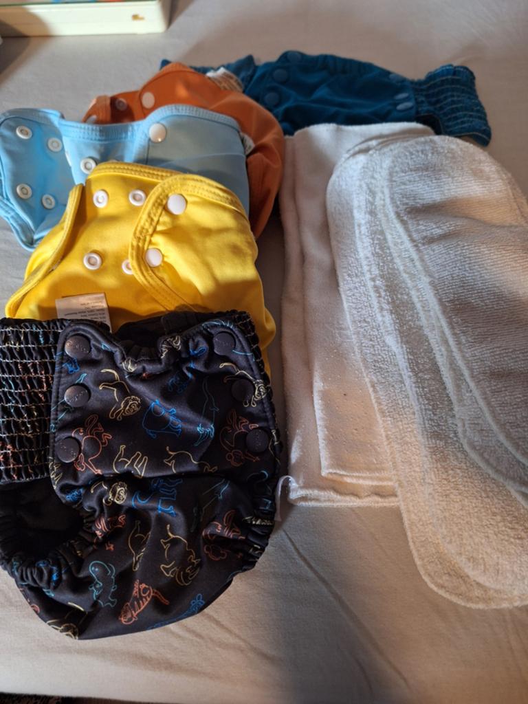 Wasbare luiers met inleggers, Ophalen of Verzenden, Gebruikt