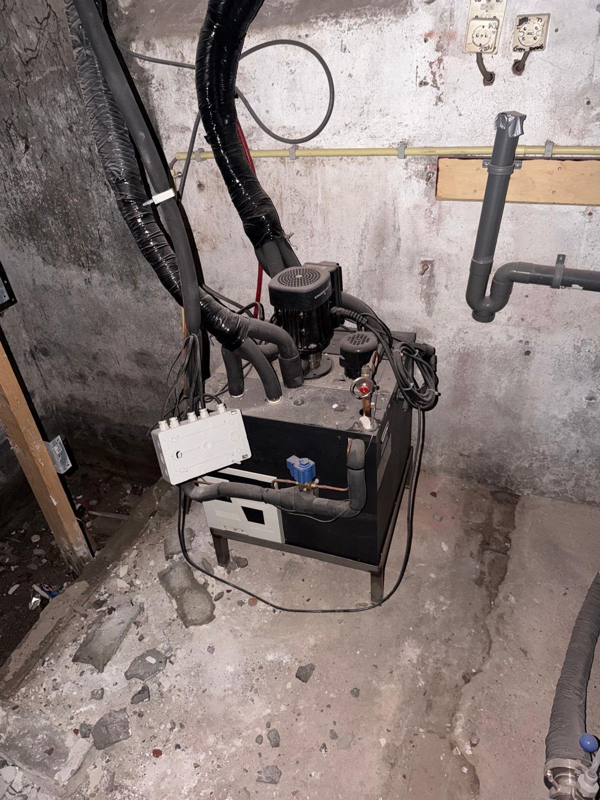 Werkende bierkoeling / waterbadkoeler Split-unit, Ophalen