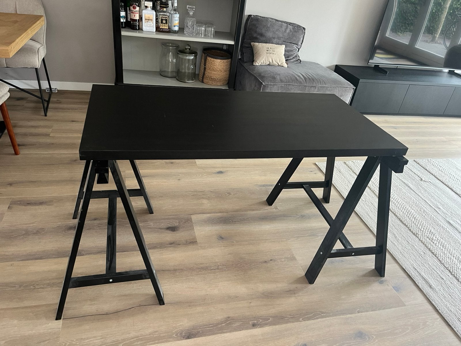 Bureau zwart ikea, Ophalen, Gebruikt, 120 cm, Scandinavisch