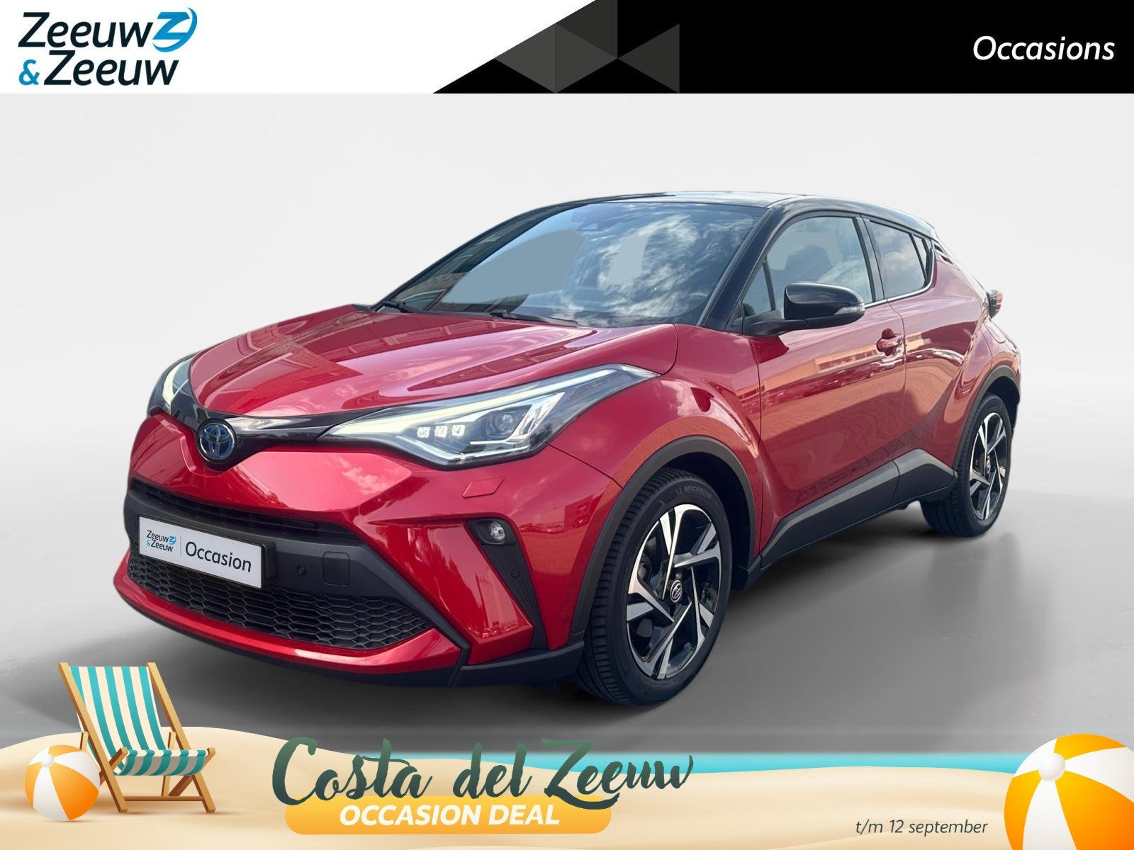 Toyota C-HR 1.8 Hybrid Dynamic | Climate | Adap cruise | LM, Auto's, 12 maanden, 4 cilinders, Leder en Stof, 122 pk