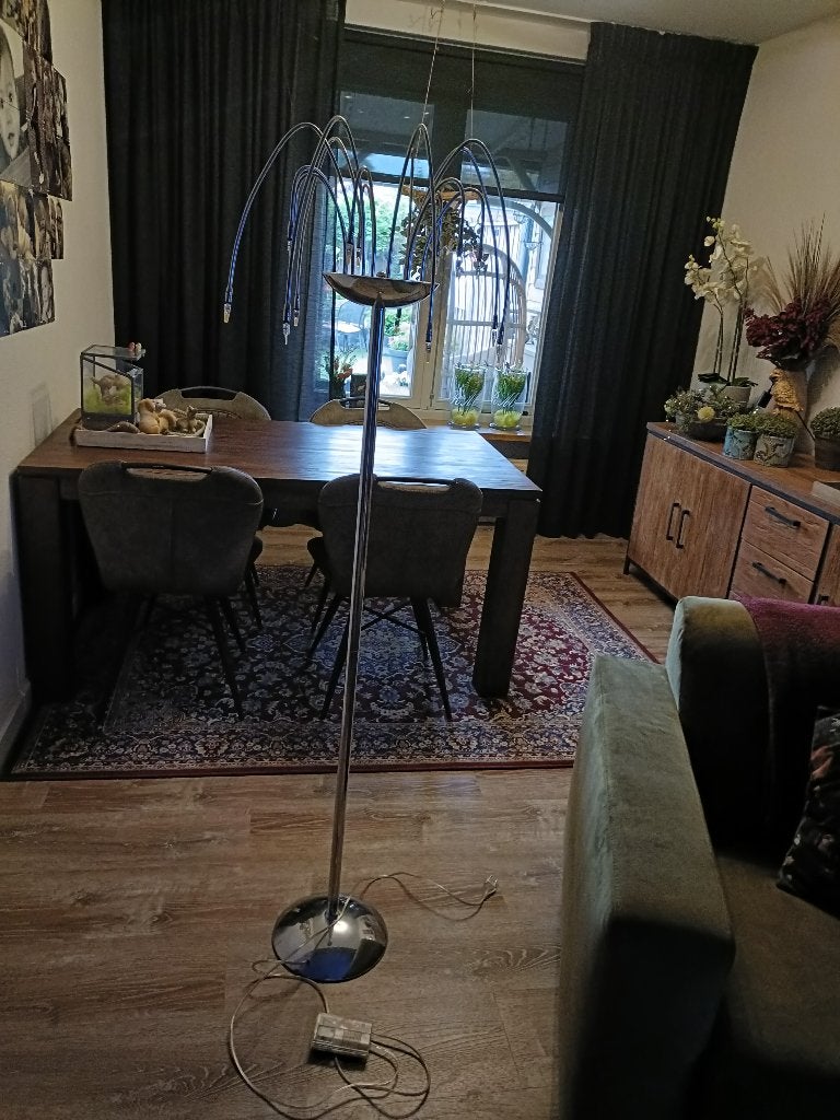 lamp Staande vloerlamp, 1.70 hoog met led bronnen, Ophalen, Zo goed als nieuw, G4, Metaal