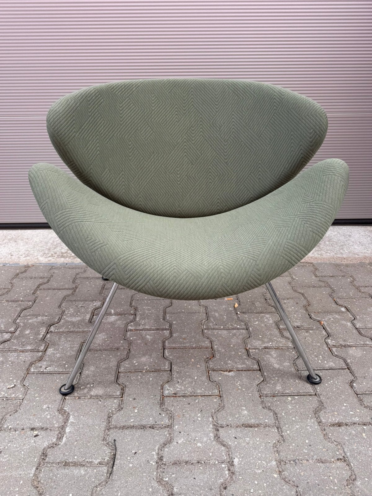 Artifort Orange Slice fauteuil F437B - Pierre Paulin, Huis en Inrichting, Fauteuils, Ophalen, Luxe design, 75 tot 100 cm, Zo goed als nieuw