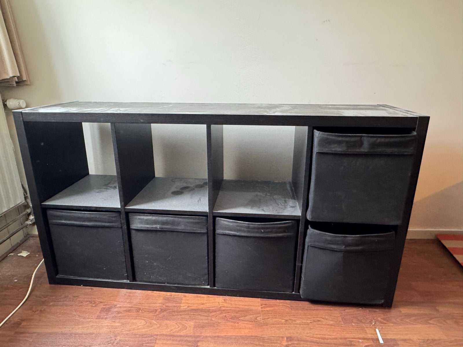 IKEA KALLAX open kast met 6 manden - Gebruikt, Ophalen, Gebruikt