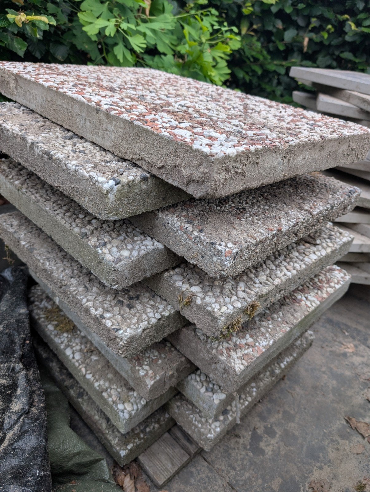 Grindtegels Gratis 12 stuks, Ophalen, Gebruikt, Beton, Terrastegels