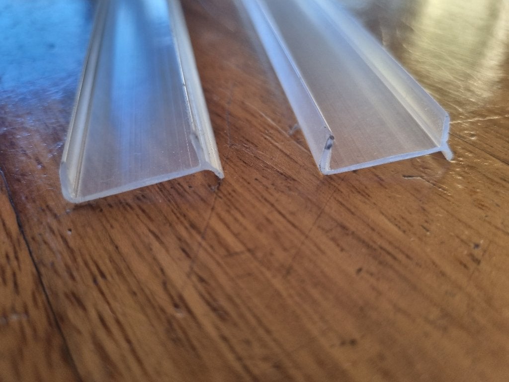 Profiel voor keukenplinten van 18 mm, 3m lang, transparant, Ophalen, Kunststof, Nieuw, 250 cm of meer