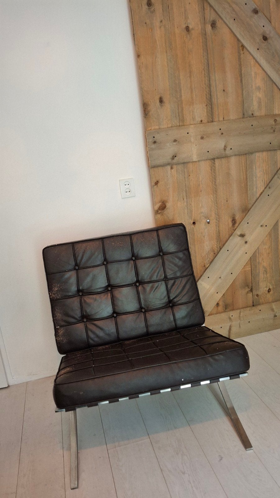 hippe retro design stoel, Ophalen, Gebruikt, Bruin, Eén