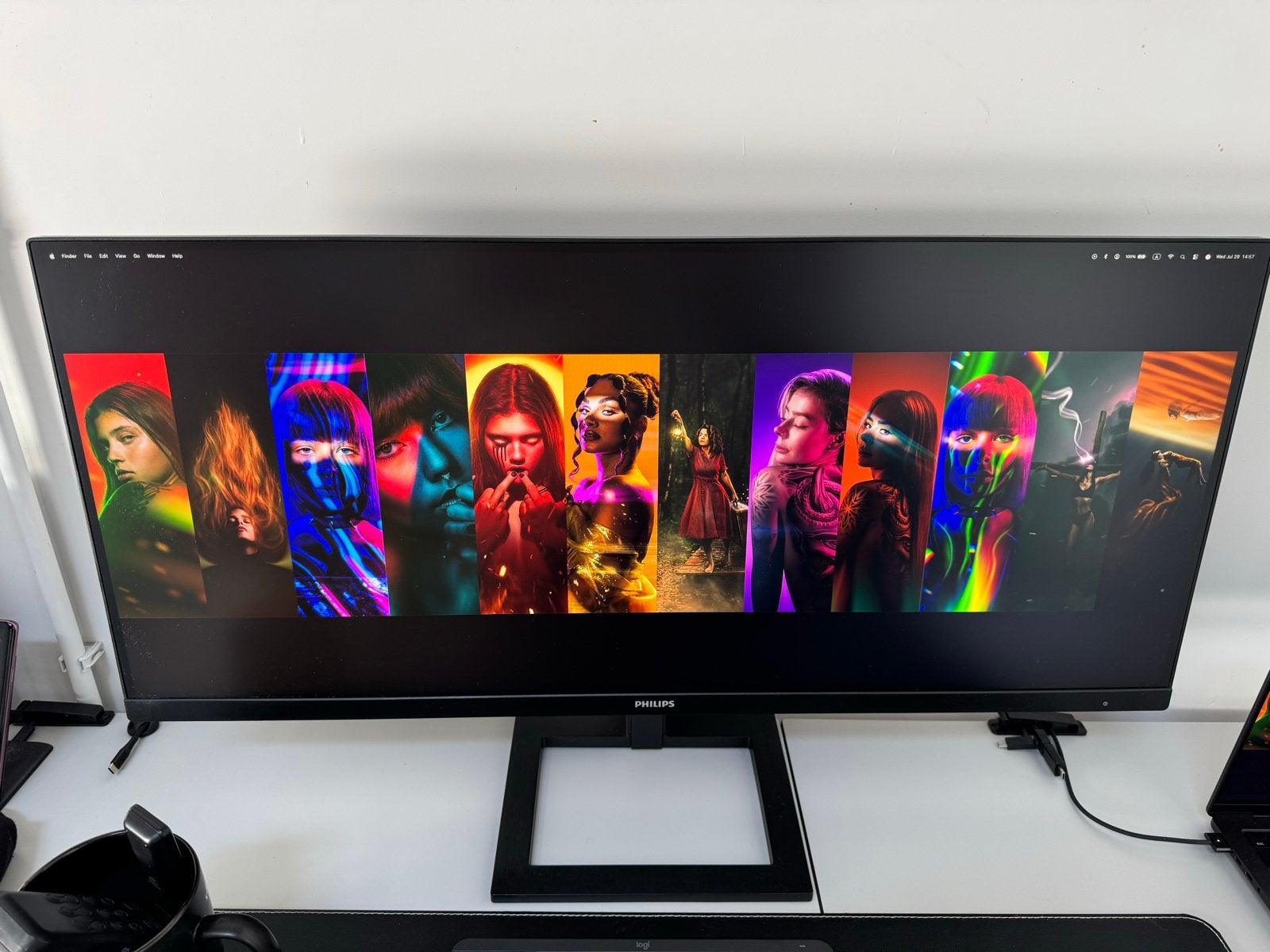 Philips E line 34” IPS Monitor 3440x1440 met speakers, Computers en Software, Monitoren, Ophalen, Gebruikt, IPS, Ingebouwde speakers