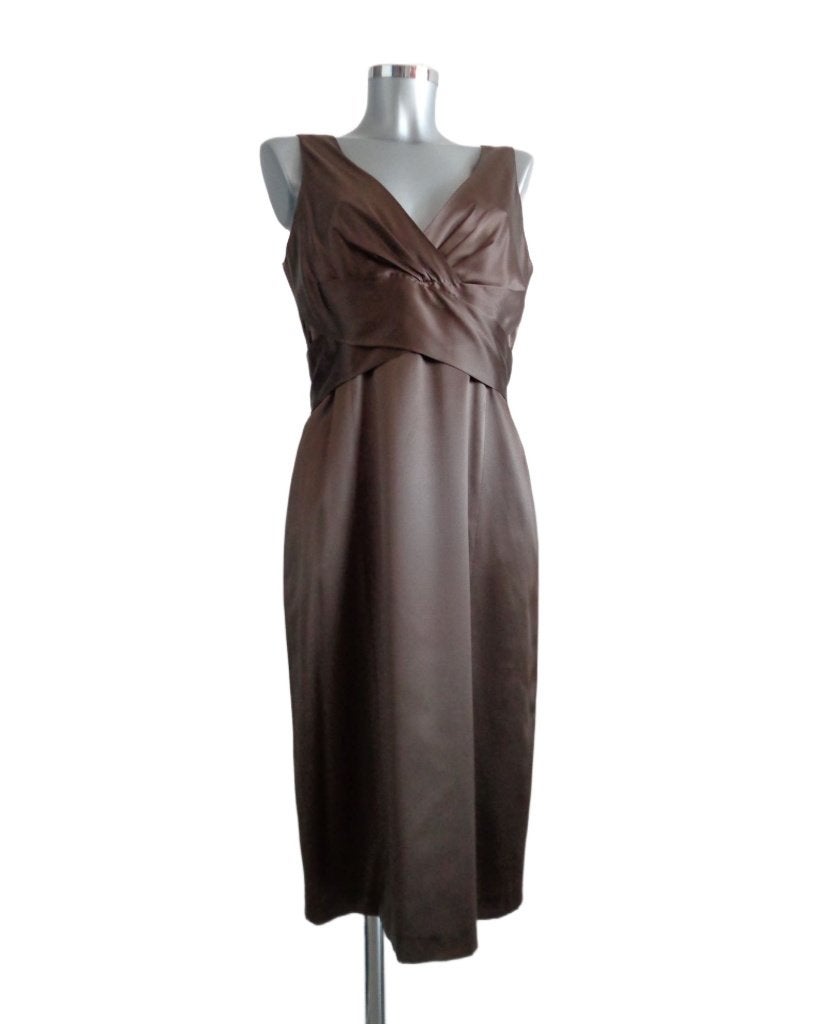 Steffen Schraut zijden jurk brons maat 40 Nieuw met kaartjes, Kleding | Dames, Maat 38/40 (M), Bruin, Steffen Schraut, Nieuw