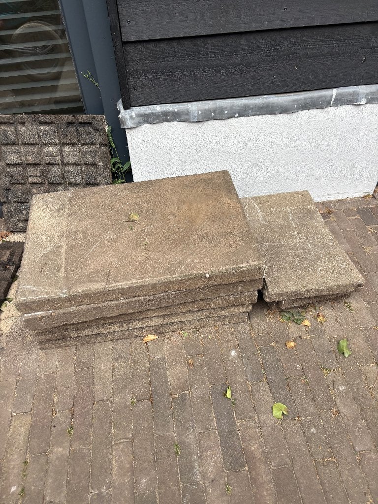 Gratis tegels 60x40, Tuin en Terras, Tegels en Klinkers, Ophalen, Gebruikt, Beton, Terrastegels
