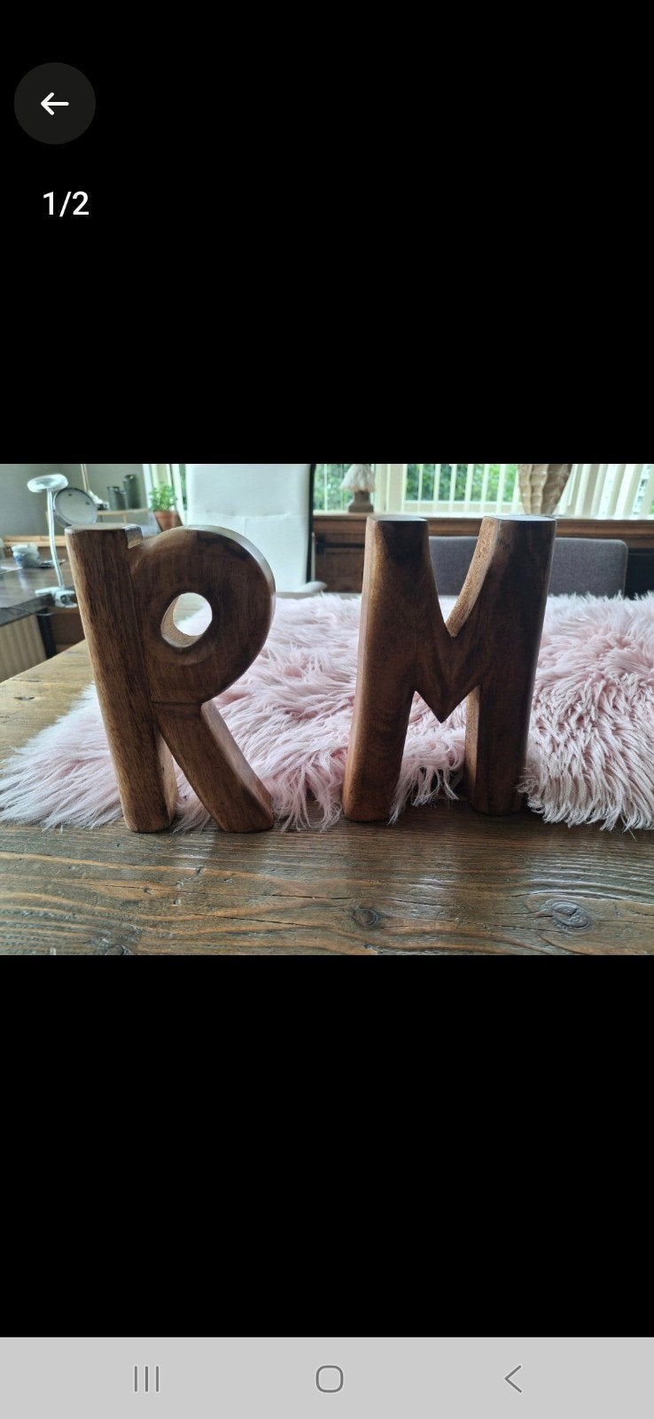 2 letters RM riviera maison, Hout, Overige stijlen, Ophalen of Verzenden, Zo goed als nieuw